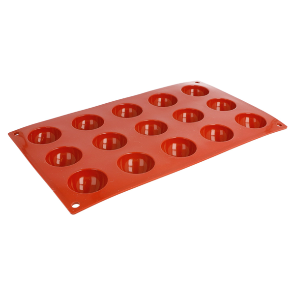 Garcia De Pou MOLDE SEMIESFERA Ø 4x2 CM 17 5x30 CM ROJO SILICONA (1 UNID.)