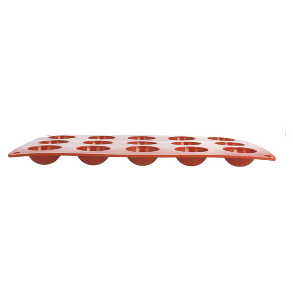 Garcia De Pou MOLDE SEMIESFERA Ø 4x2 CM 17 5x30 CM ROJO SILICONA (1 UNID.)