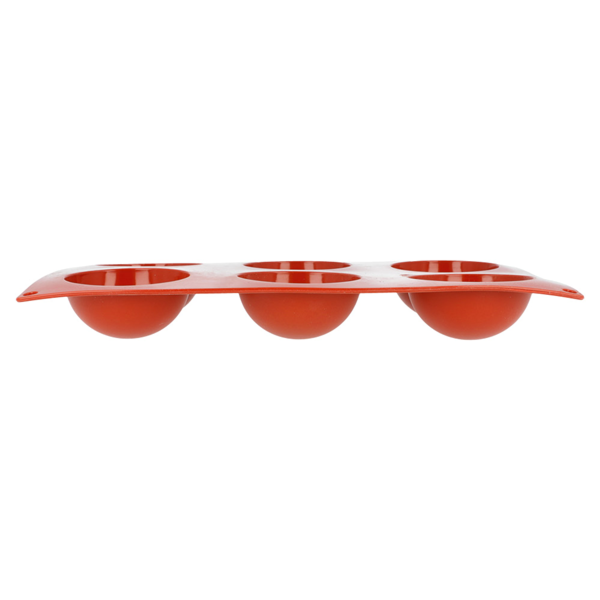 Garcia De Pou MOLDE SEMIESFERA Ø 7x3 5 CM 17 5x30 CM ROJO SILICONA (1 UNID.)