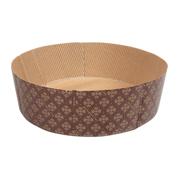 Garcia de pou MOLDES COCCIÓN PANETTONE BAJOS 140 G/M2 Ø 22x7 CM MARRÓN CELULOSA (360 UNID.)