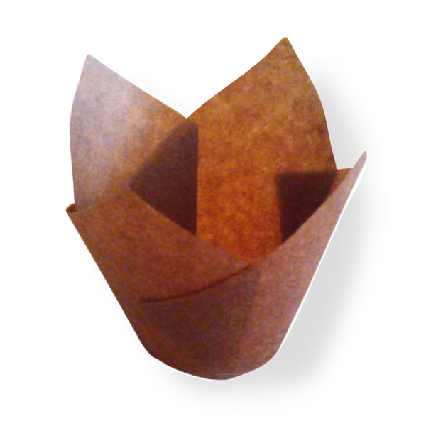 Garcia de pou MOLDES CUPCAKE 'TULIP' 210 ML 50 G/M2 17 5x17 5 CM MARRÓN PERG. ANTIGRASAS (1000 UNID.)