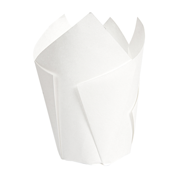 Garcia De Pou MOLDES CUPCAKE 'TULIP' 50 G/M2 11x11 CM BLANCO PERG. ANTIGRASAS (1000 UNID.)