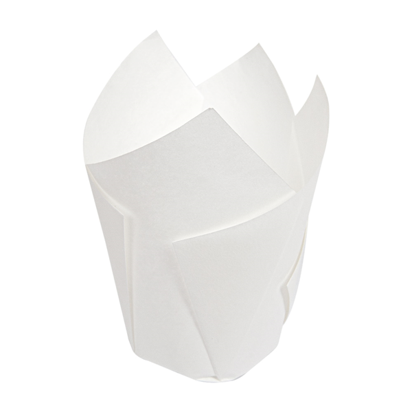 Garcia de pou MOLDES CUPCAKE 'TULIP' 50 G/M2 11x11 CM BLANCO PERG. ANTIGRASAS (1000 UNID.)