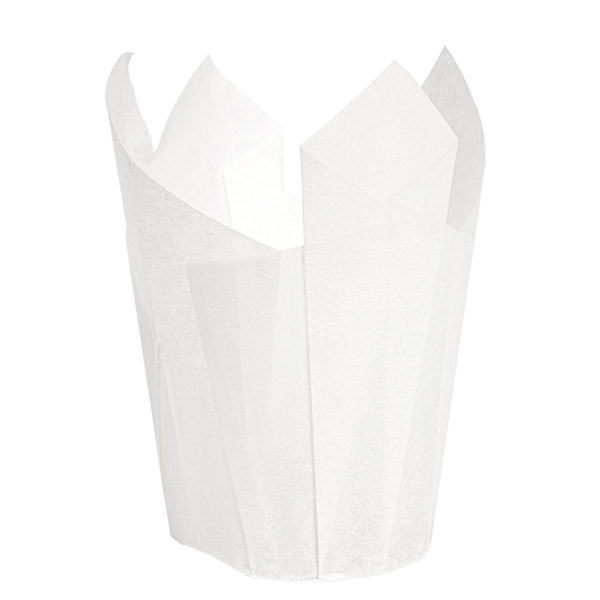 Garcia De Pou MOLDES CUPCAKE 'TULIP' 50 G/M2 15x15 CM BLANCO PERG. ANTIGRASAS (1000 UNID.)