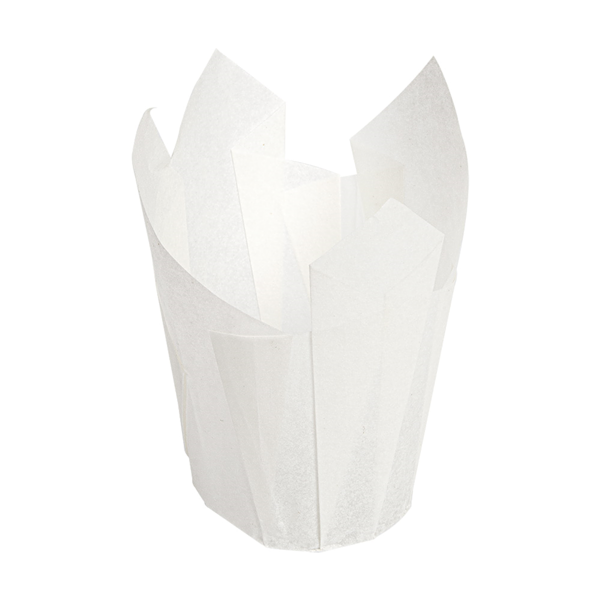 Garcia de pou MOLDES CUPCAKE 'TULIP' 50 G/M2 15x15 CM BLANCO PERG. ANTIGRASAS (1000 UNID.)