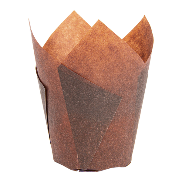 Garcia De Pou MOLDES CUPCAKE 'TULIP' 50 G/M2 15x15 CM MARRÓN PERG. ANTIGRASAS (1000 UNID.)