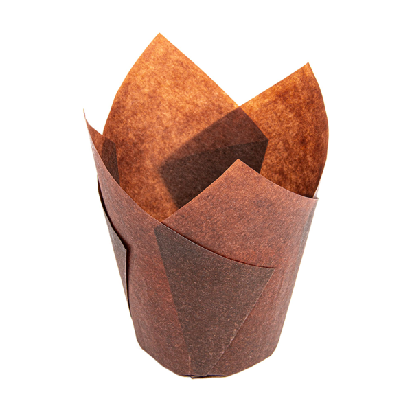 Garcia de pou MOLDES CUPCAKE 'TULIP' 50 G/M2 15x15 CM MARRÓN PERG. ANTIGRASAS (1000 UNID.)