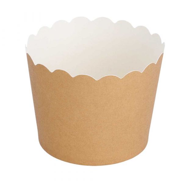 Garcia de pou MUFFIN CUPS 160 + 15 PE G/M2 Ø 5x4 5 CM MARRÓN CARTONCILLO (100 UNID.)