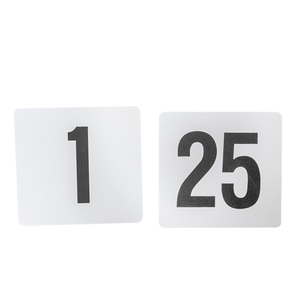 Garcia de pou NÚMEROS DE SOBREMESA DEL 1 AL 25 10 2 CM BLANCO PLÁSTICO (1 UNID.)
