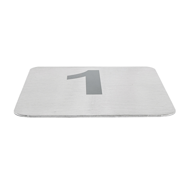 Garcia De Pou NÚMEROS DE SOBREMESA DEL 1 AL 25 9 5x8 8 CM PLATEADO INOX (1 UNID.)