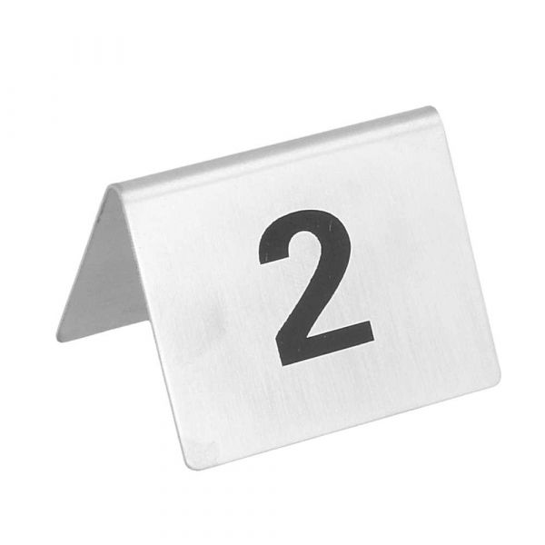 Garcia de pou NÚMEROS PARA MESA DEL 1 AL 25 5 2x4 2 CM PLATEADO INOX (1 UNID.)