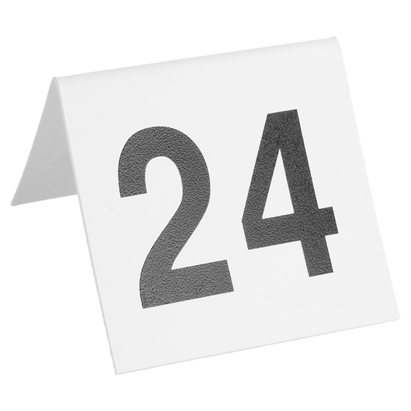 Garcia De Pou NÚMEROS PARA MESA DEL 1 AL 25 5x3 6 CM BLANCO PVC (1 UNID.)