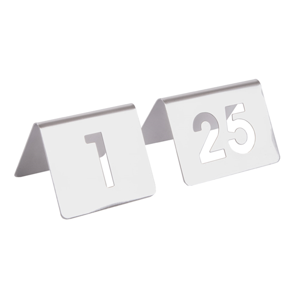 Garcia De Pou NÚMEROS PARA MESA DEL 1 AL 25 7 5x5 5 CM PLATEADO INOX (1 UNID.)