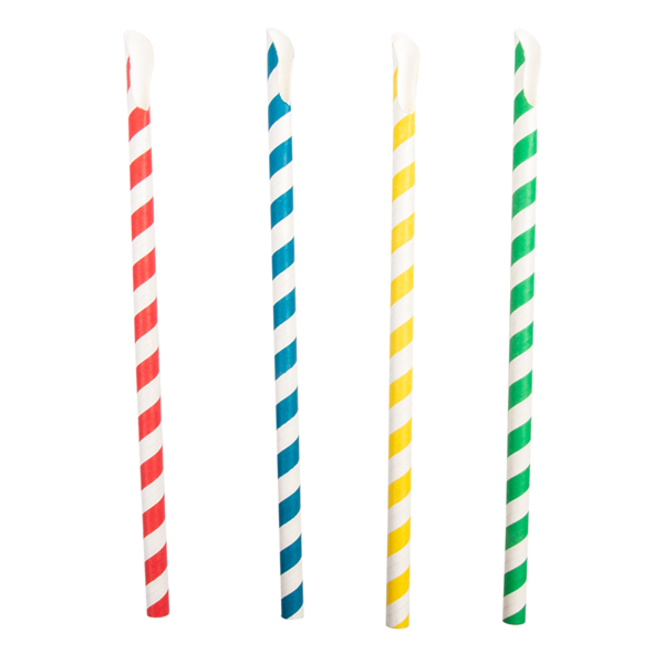 Garcia de pou PAJITAS A RAYAS CON CUCHARA 'PAPER' Ø0 8x21 CM SURTIDO PAPEL (1000 UNID.)