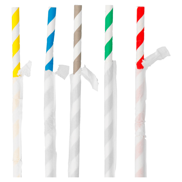 Garcia de pou PAJITAS FLEXIBLES A RAYAS ENFUNDADAS 'PAPER' Ø0 60x23 CM SURTIDO PAPEL (3000 UNID.)