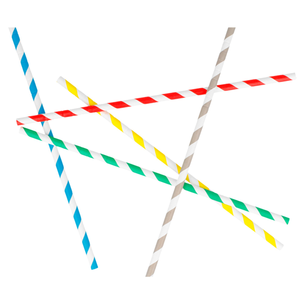 Garcia De Pou PAJITAS FLEXIBLES A RAYAS 'PAPER' Ø0 60x23 CM SURTIDO PAPEL (3000 UNID.)