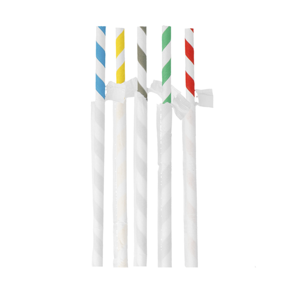 Garcia de pou PAJITAS RAYADAS ENFUNDADAS 'PAPER' Ø0 80x23 5 CM SURTIDO PAPEL (3000 UNID.)