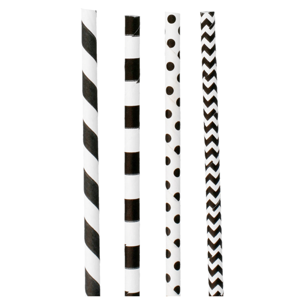 Garcia De Pou PAJITAS RECTAS A RAYAS Y TOPOS 'PAPER' Ø0 60x20 CM SURTIDO PAPEL (3000 UNID.)