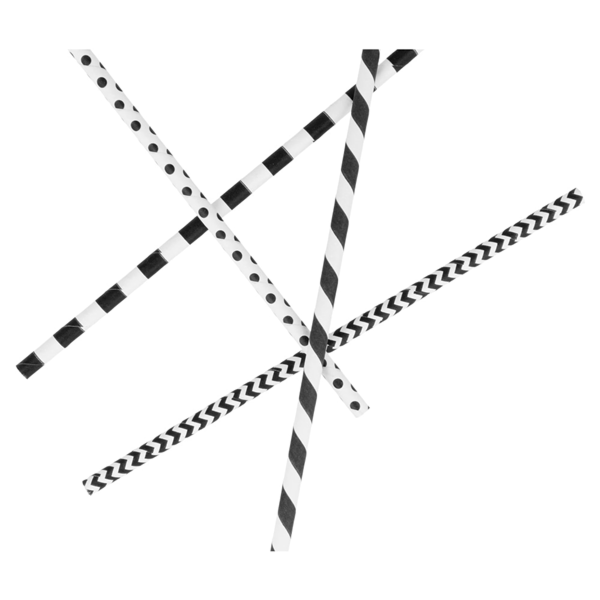 Garcia De Pou PAJITAS RECTAS A RAYAS Y TOPOS 'PAPER' Ø0 60x20 CM SURTIDO PAPEL (3000 UNID.)