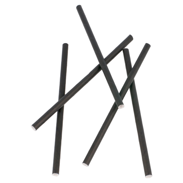 Garcia De Pou PAJITAS RECTAS CÓCTEL 'PAPER' Ø0 60x14 CM NEGRO PAPEL (3000 UNID.)