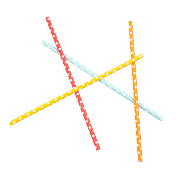 Garcia De Pou PAJITAS RECTAS TOPOS 'PAPER' Ø0 60x21 CM SURTIDO PAPEL (3000 UNID.)