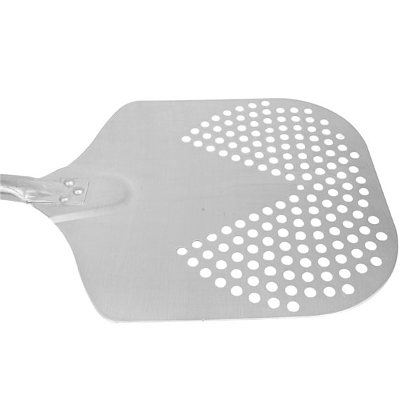 Garcia De Pou PALA DE PIZZA PERFORADA CANTOS AFILADOS 30x35x94 CM PLATEADO ALUMINIO (1 UNID.)