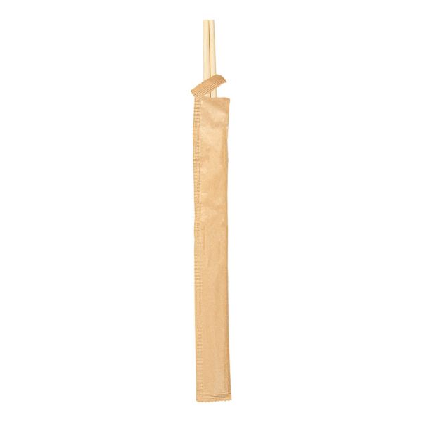 Garcia de pou PALILLOS CHINOS ENFUNDADOS KRAFT 20 CM NATURAL BAMBÚ (100 UNID.)