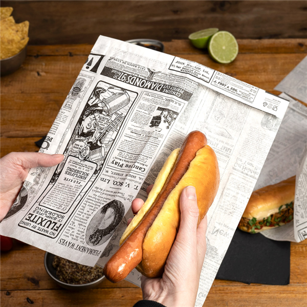 Garcia De Pou PAPEL ANTIGRASAS ABIERTO 2 LADOS ALLWRAP 'TIMES' 35 G/M2 26x25/15 CM BLANCO PERG. ANTIGRASAS (500 UNID.)