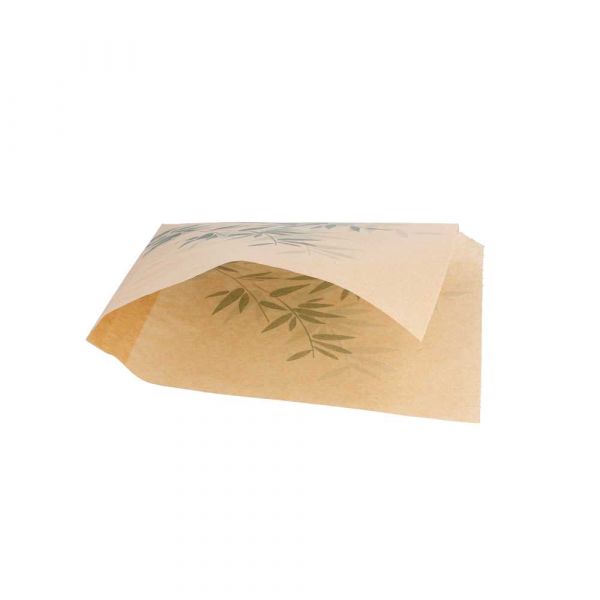 Garcia de pou PAPEL ANTIGRASAS ABIERTO 2 LADOS FAST FOOD 'FEEL GREEN' 34 G/M2 16x16 5 CM NATURAL PERG. ANTIGRASAS (500 UNID.)