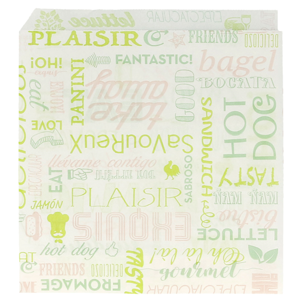 Garcia De Pou PAPEL ANTIGRASAS ABIERTO 2 LADOS FAST FOOD 'PAROLE' 35 G/M2 16x16 5 CM BLANCO PERG. ANTIGRASAS (500 UNID.)