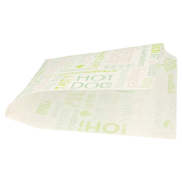 Garcia De Pou PAPEL ANTIGRASAS ABIERTO 2 LADOS FAST FOOD 'PAROLE' 35 G/M2 16x16 5 CM BLANCO PERG. ANTIGRASAS (500 UNID.)