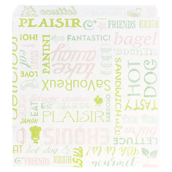 Garcia De Pou PAPEL ANTIGRASAS ABIERTO 2 LADOS FAST FOOD 'PAROLE' 35 G/M2 17x18 CM BLANCO PERG. ANTIGRASAS (500 UNID.)