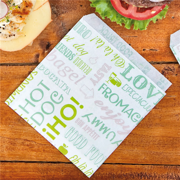 Garcia De Pou PAPEL ANTIGRASAS ABIERTO 2 LADOS FAST FOOD 'PAROLE' 35 G/M2 13x14 CM BLANCO PERG. ANTIGRASAS (1000 UNID.)