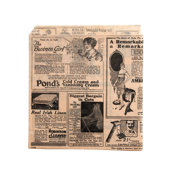 Garcia de pou PAPEL ANTIGRASAS ABIERTO 2 LADOS FAST FOOD PFAS FREE 'TIMES' 38 G/M2 17x18 CM NATURAL PERG. ANTIGRASAS (1000 UNID.)