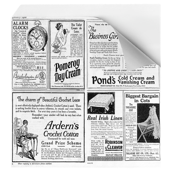 Garcia de pou PAPEL ANTIGRASAS ABIERTO 2 LADOS FAST FOOD PFAS FREE 'TIMES' 35 G/M2 16x16 5 CM BLANCO PERG. ANTIGRASAS (500 UNID.)