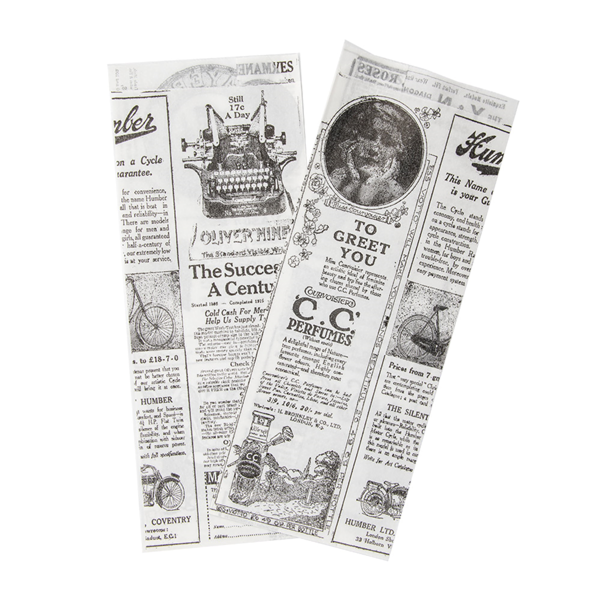 Garcia De Pou PAPEL ANTIGRASAS ABIERTO 2 LADOS - HOT DOG 'TIMES' 35 G/M2 9+3x22 CM BLANCO PERG. ANTIGRASAS (500 UNID.)