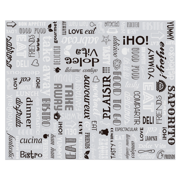 Garcia de pou PAPEL ANTIGRASAS BASKET 'PAROLE' 35+20 G/M2 31x38 CM PLATEADO PERGAMINO + ALUMINIO (1000 UNID.)