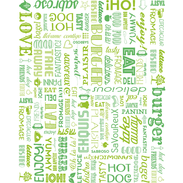 Garcia de pou PAPEL ANTIGRASAS FAST FOOD 'PAROLE' 35 G/M2 28x34 CM VERDE PERG. ANTIGRASAS (1000 UNID.)