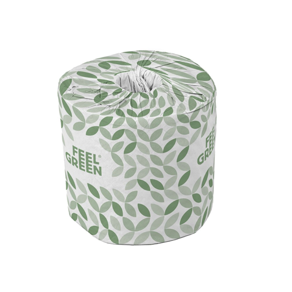 Garcia de pou PAPEL HIGIÉNICO 2 CAPAS ENVASADO INDIVIDUALMENTE 'FEEL GREEN' 2x17 G/M2 9 CM (h) x 35 M NATURAL PAPEL RECICLADO (48 UNID.)