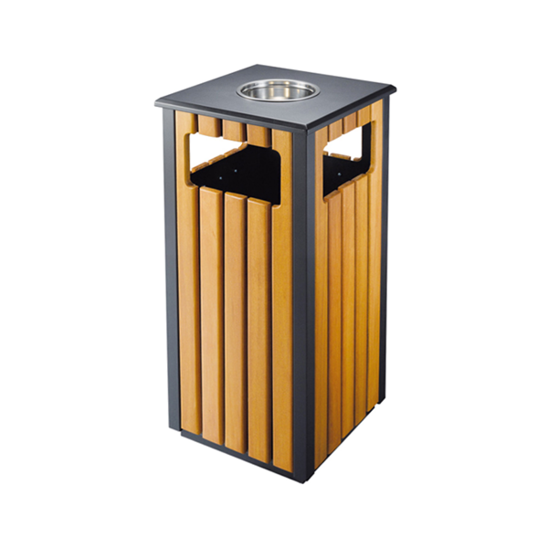Garcia de pou PAPELERA/CENICERO EXTERIORES 35x35x81 CM MARRÓN MADERA (1 UNID.)
