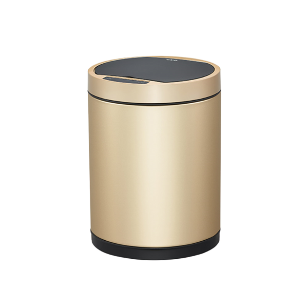 Garcia de pou PAPELERA CON SENSOR DE MOVIMIENTO 50L Ø 32x70 CM DORADO INOX (1 UNID.)