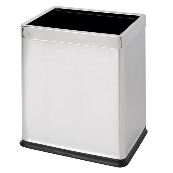 Garcia de pou PAPELERA HABITACIONES RECTANGULAR 'DELUXE' 9 L 22 5x16 5x27 CM PLATEADO INOX (1 UNID.)