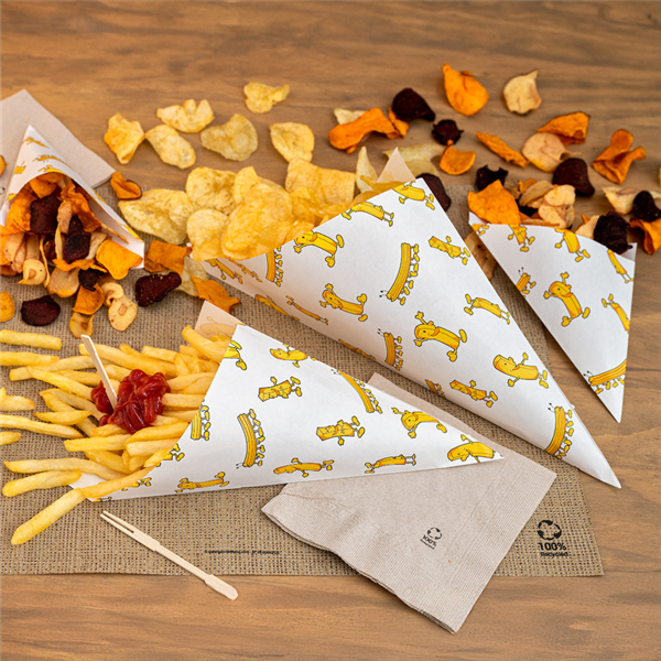 Garcia De Pou PAPELINA PUNTA 'CHIPS' 400 G 70 G/M2 34x24 CM BLANCO PERG. ANTIGRASAS (1000 UNID.)