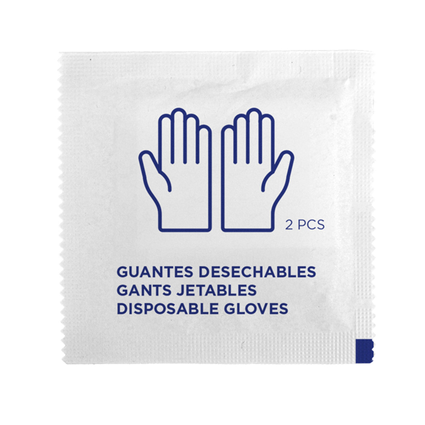 Garcia De Pou PAR DE GUANTES ENFUNDADOS INDIVIDUALMENTE 26 5x14 CM TRANSPARENTE PE (500 UNID.)