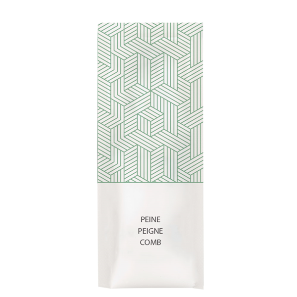 Garcia de pou PEINES ENFUNDADOS BLANCO 'THERAPY' 12 5x2 8 CM BEIGE PP (250 UNID.)