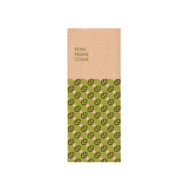 Garcia de pou PEINES ENFUNDADOS KRAFT 'NATURAL' 12 5x2 8 CM BEIGE PP (250 UNID.)