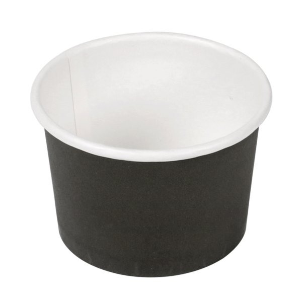 Garcia de pou PEQUEÑAS TARRINAS 70 ML (2 3 oz) 210 + 18 PE G/M2 Ø6 15/5x4 CM NEGRO CARTONCILLO (1000 UNID.)
