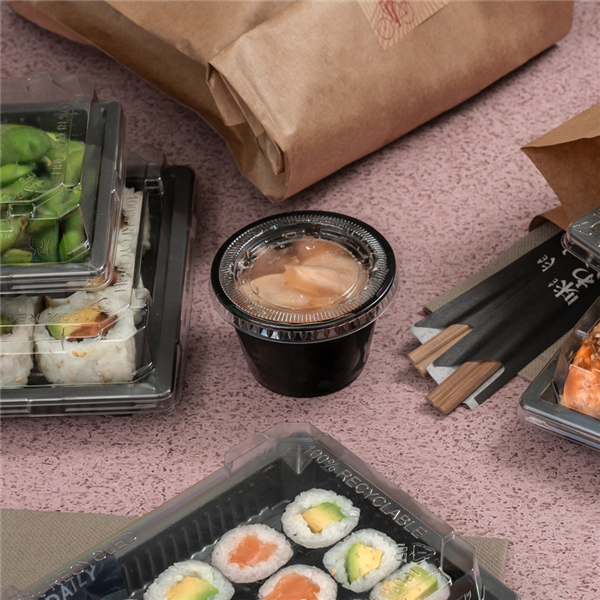Garcia De Pou PEQUEÑAS TARRINAS MICROONDABLES 165 ML Ø7 4x6 CM NEGRO PP (2500 UNID.)