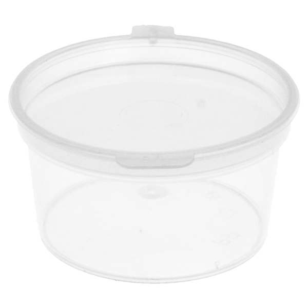 Garcia de pou PEQUEÑAS TARRINAS + TAPA INCORPORADA 30 ML Ø5/4x2.7 CM TRANSPARENTE PP (1000 UNID.)