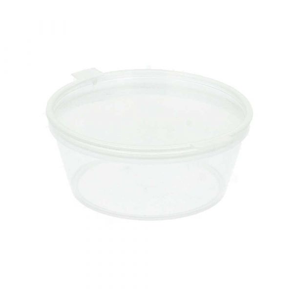 Garcia de pou PEQUEÑAS TARRINAS + TAPA INCORPORADA 60 ML Ø6/4 6x2.5 CM TRANSPARENTE PP (1000 UNID.)